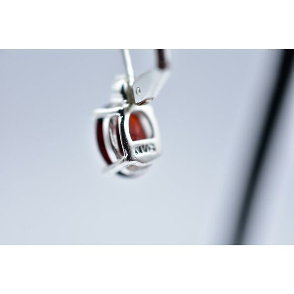 NVC Signed Dangle Earrings Rhinestone Crystal Red Silver Sparkling Elegant Bin5 - Picture 10 of 12